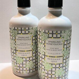 Beekman 1802 Sparkling Honeysuckle Goat Milk Hand & Body Wash 2 Pack 12.5oz Each
